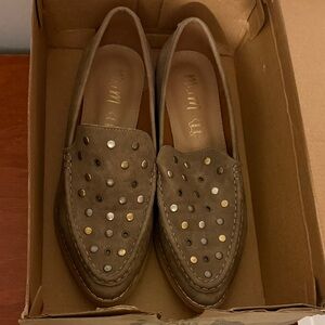 Mi.iM Taupe Studded Loafers